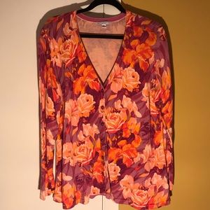 Isaac Mizrahi Live! Button up cardigan, XL